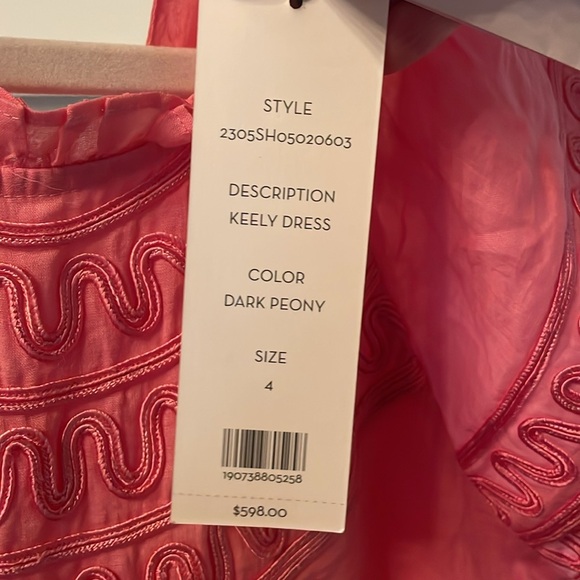 NWT Veronica Beard Keely Dress in Dark Peony Pink 4 🥰 Cotton Mini - Picture 6 of 9